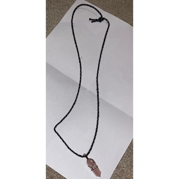 🌸✨Hand Crafted Pink Quartz Necklace - Picture 1 of 5